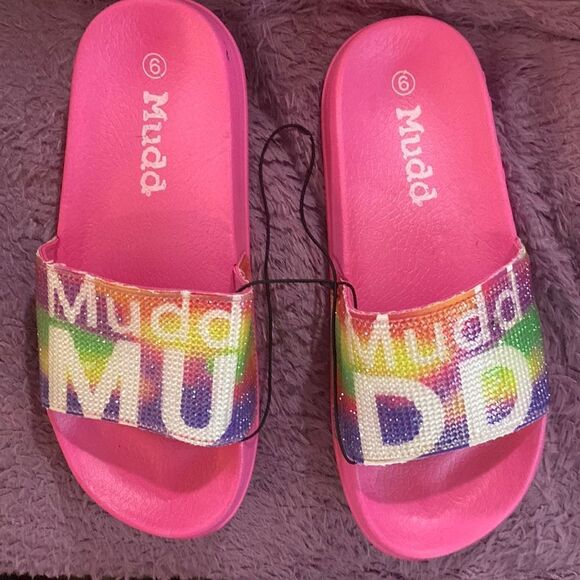 MUDd Pink Rainbow 🌈 Slides - Picture 1 of 5